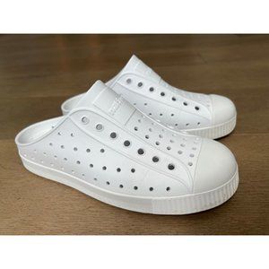 Native Jefferson Kids Clogs Slides Shoes White Sz 4